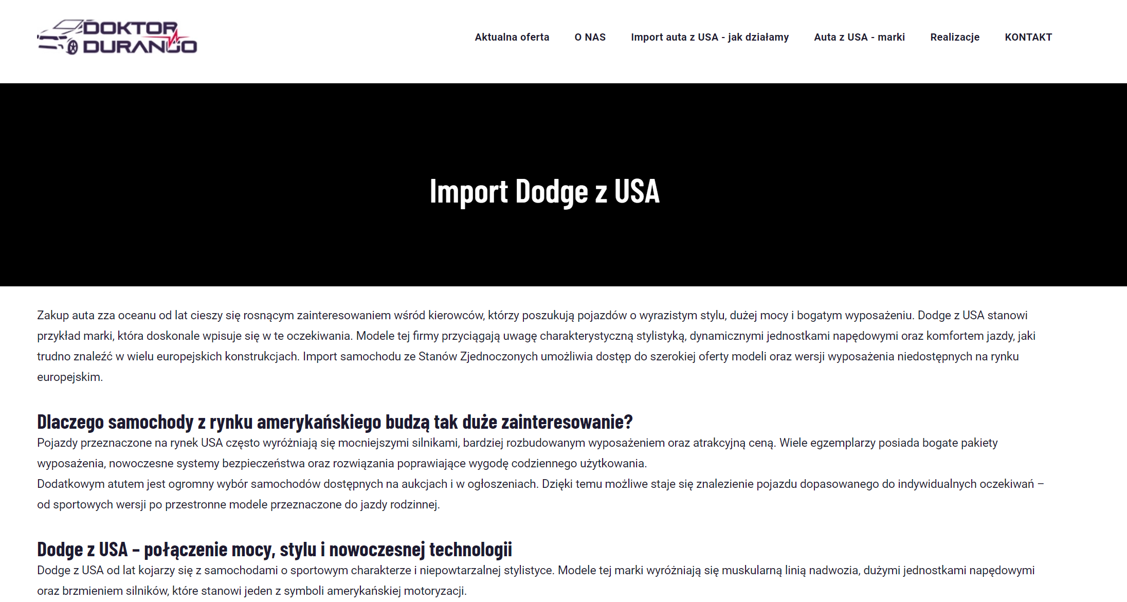 Dodge z USA - dlaczego ta marka przyciąga kierowców szukających charakternego auta?