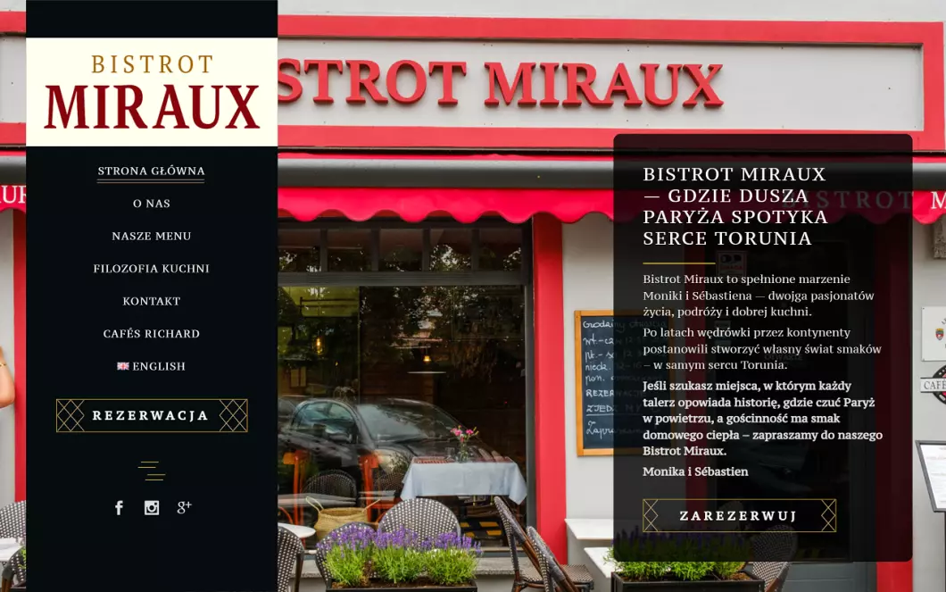Restauracja Francuska Toruń Bistrot Miraux
