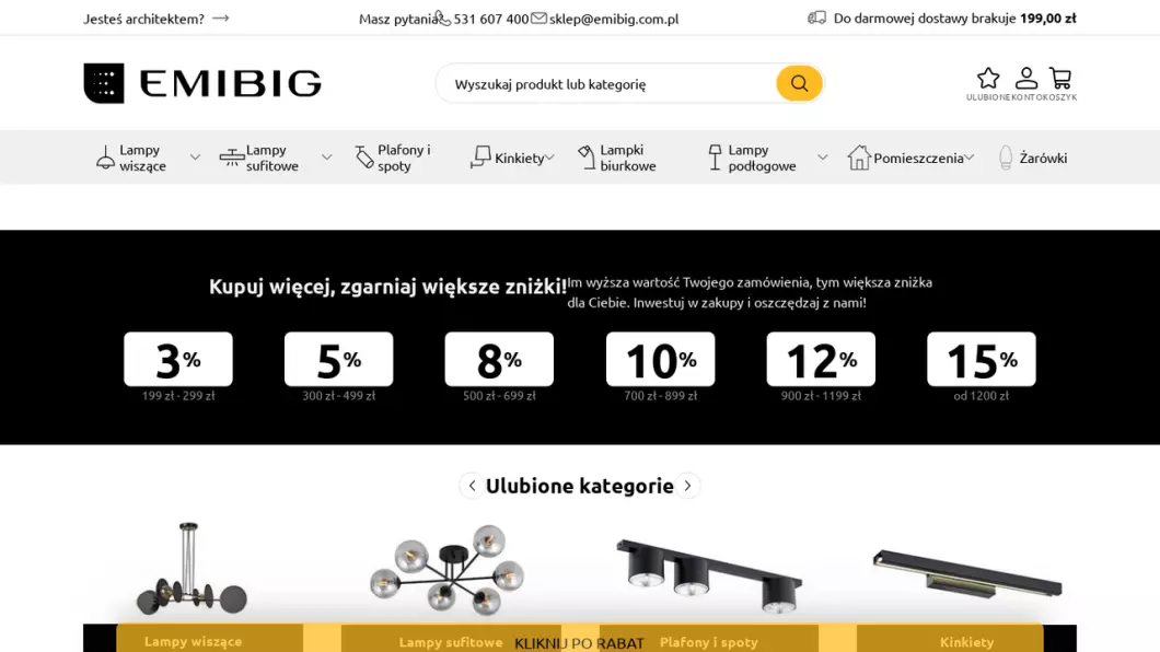 Sklep z lampami EMIBIG